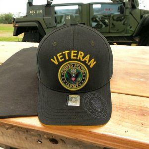 United States Army Veteran Hat OD Green Embroidered Officially Licensed NWT